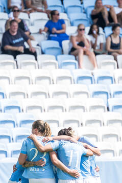 Malmö FFs Sara Kanutte Sørensen Fornes jublar