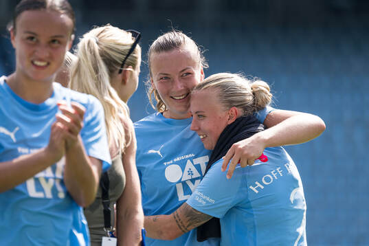 Malmö FFs Sara Kanutte Sørensen Fornes jublar