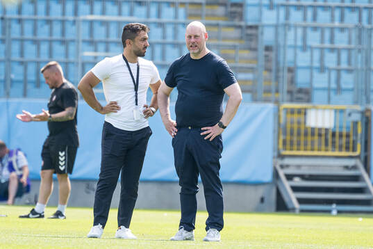 Malmö FFs sportchef Maxim Khalil och tränare Jonas