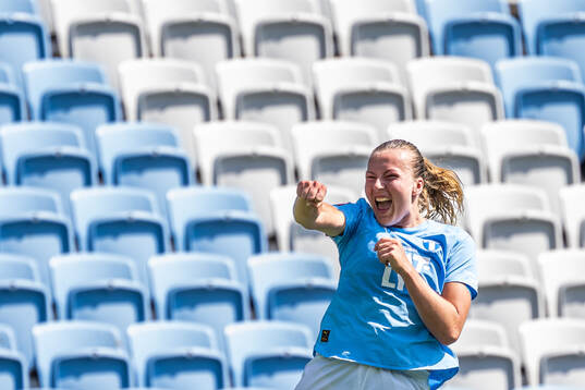 Malmö FFs Sara Kanutte Sørensen Fornes jublar