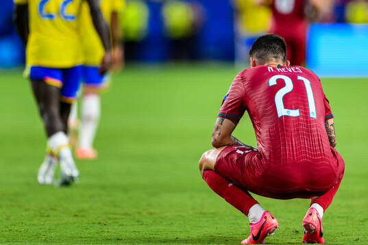 Ruben Neves of Portugal looks dejected
