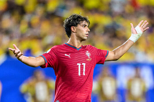 Joao Felix of Portugal reacts