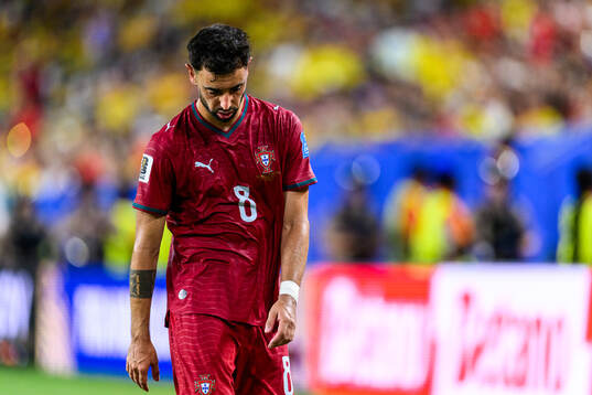 Bruno Fernandes of Portugal looks dejected