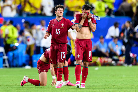 Joao Neves and Bruno Fernandes of Portugal
