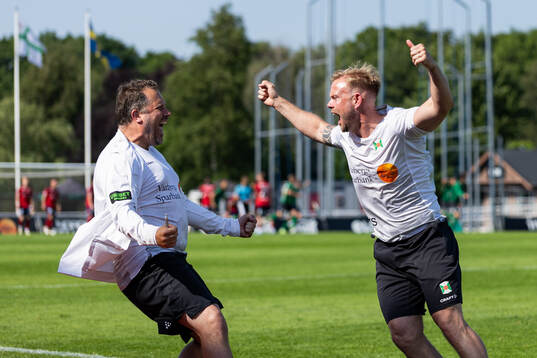 Varbergs assisterande tränare Tobias Hysén och tränare