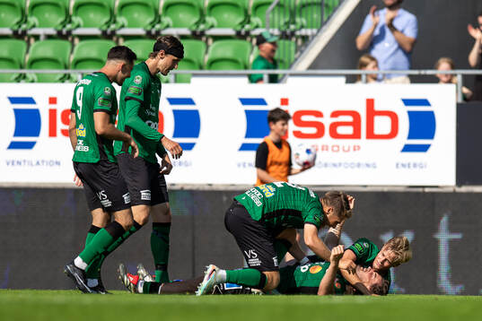 Varbergs Erion Sadiku jublar