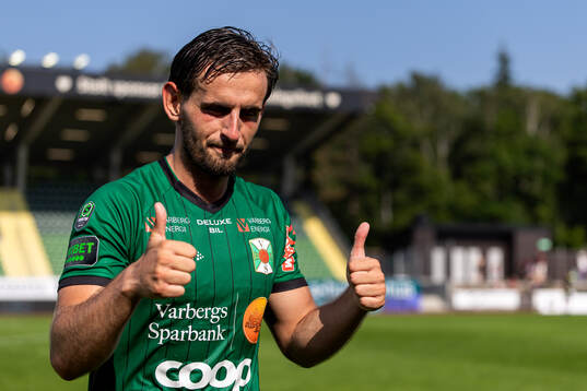 Varbergs Erion Sadiku jublar