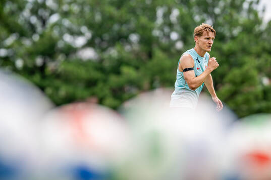 Martin Ødegaard of the Norwegian national football team at