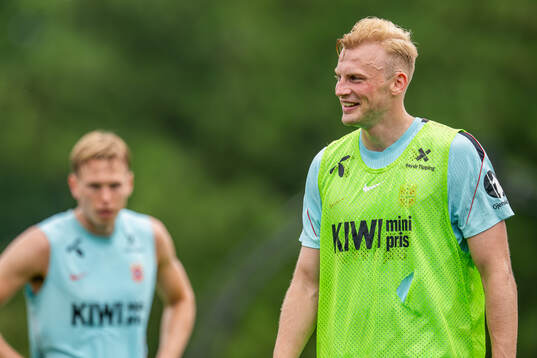 Sondre Langås of the Norwegian national football team at a