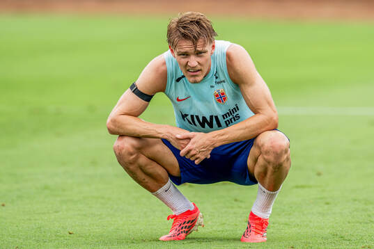 Martin Ødegaard of the Norwegian national football team at