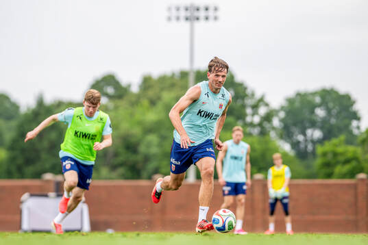 Sander Berge of the Norwegian national football team at a