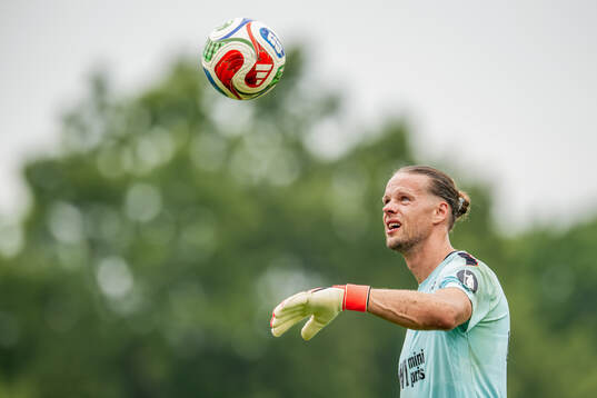 Goalkeeper Ørjan Håskjold Nyland of the Norwegian