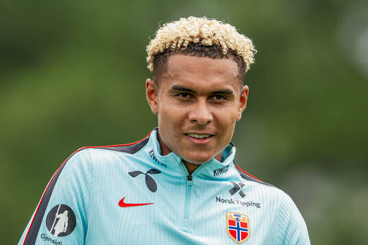 Antonio Nusa of the Norwegian national football team at a