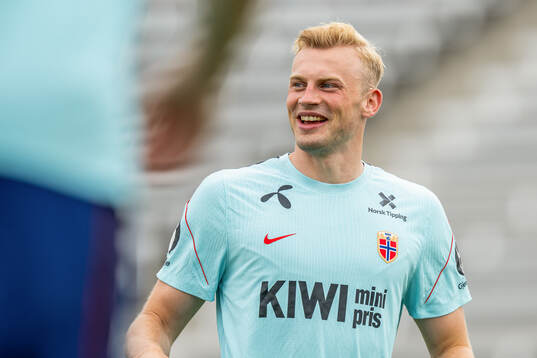 Sondre Langås of the Norwegian national football team at a