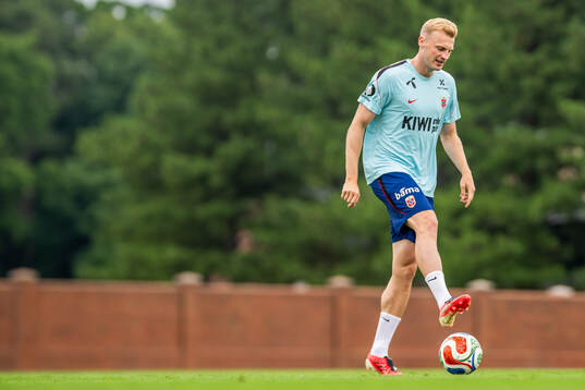 Sondre Langås of the Norwegian national football team at a