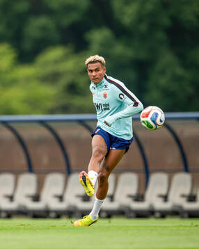 Antonio Nusa of the Norwegian national football team at a