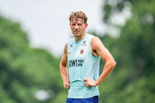 Sander Berge of the Norwegian national football team at a