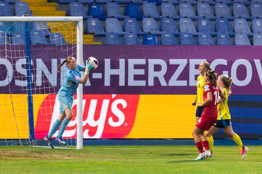 Goalkeeper Hanna Karlsson of Sweden