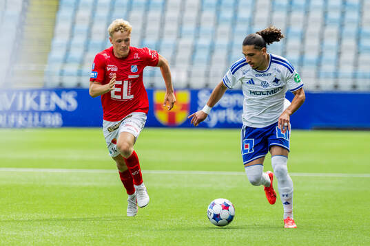Norrbys Olle Backlund och IFK Norrköpings Elias Jemal