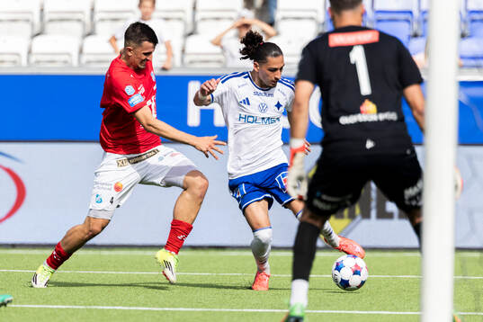 Norrbys Aldin Nedzibovic och IFK Norrköpings Elias Jemal