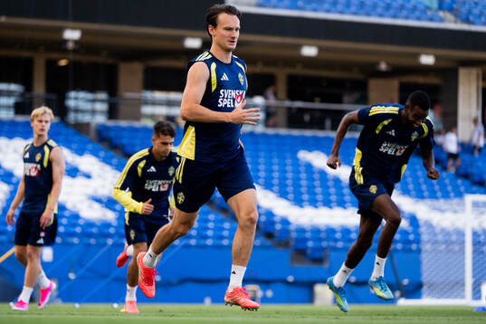 Hjalmar Ekdal of the Swedish national football team at a