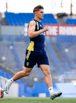 Viktor Gyökeres of the Swedish national football team at a