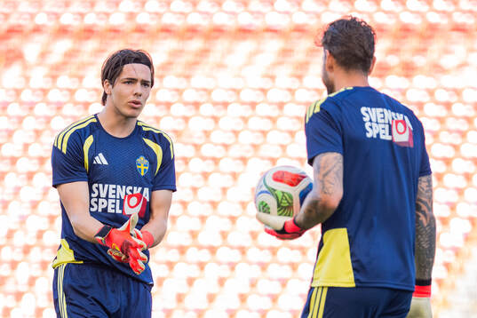 Goalkeeper Jacob Widell Zetterström and goalkeeper