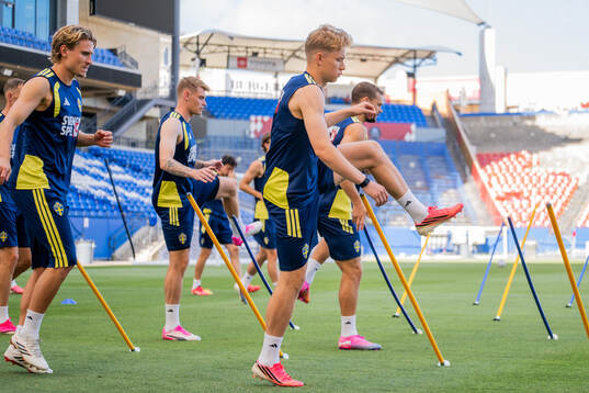 Carl Starfelt and Daniel Svensson of the Swedish national