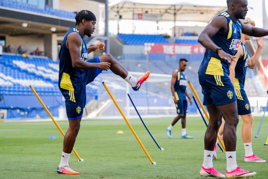 Anthony Elanga of the Swedish national football team at a