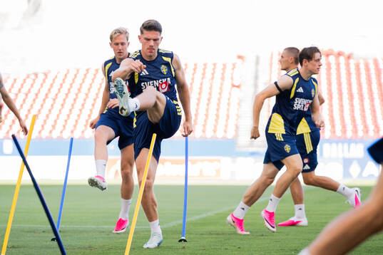 Viktor Gyökeres of the Swedish national football team at a