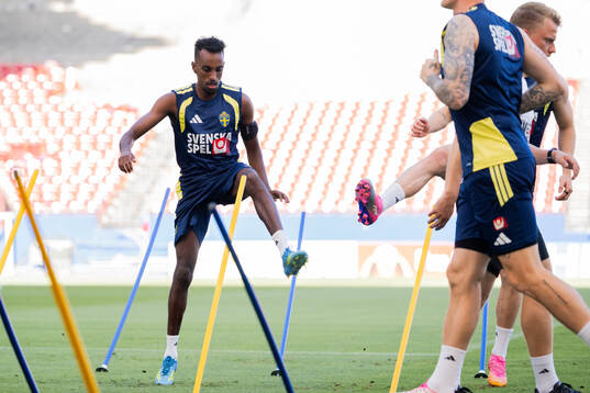 Taha Ali of the Swedish national football team at a