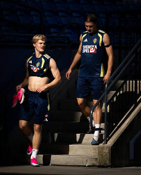 Lucas Bergvall and Mattias Svanberg of the Swedish national