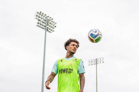Oscar Bobb of the Norwegian national football team at a