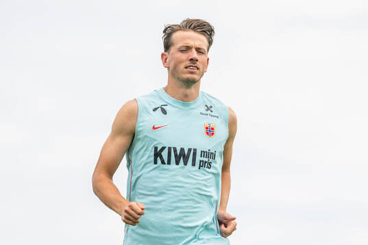 Sander Berge of the Norwegian national football team at a