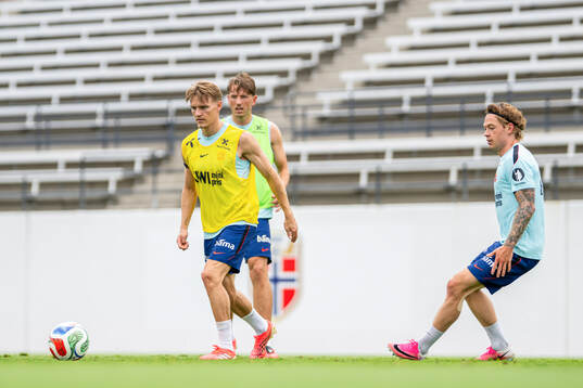 Martin Ødegaard, Sander Berge and Patrick Berg of the
