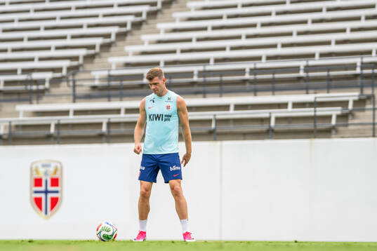 Alexander Sørloth of the Norwegian national football team