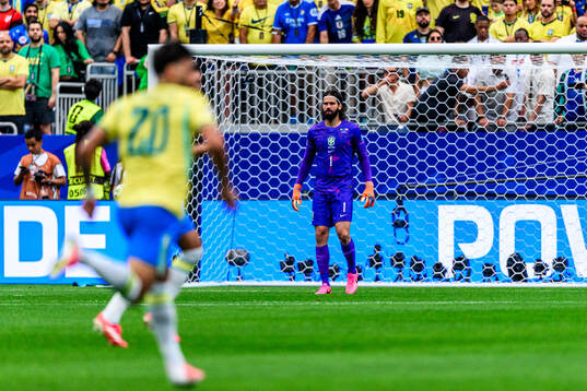 Goalkeeper Alisson of Brazil