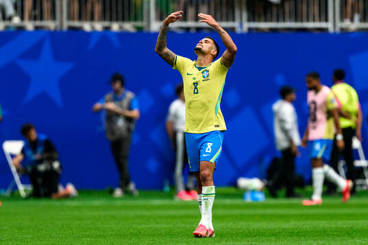 Bruno Guimaraes of Brazil celebrates