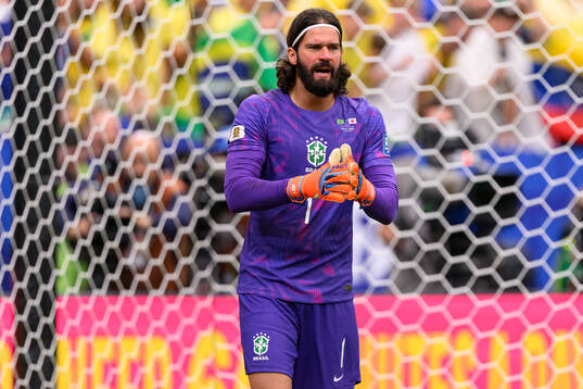 Goalkeeper Alisson of Brazil
