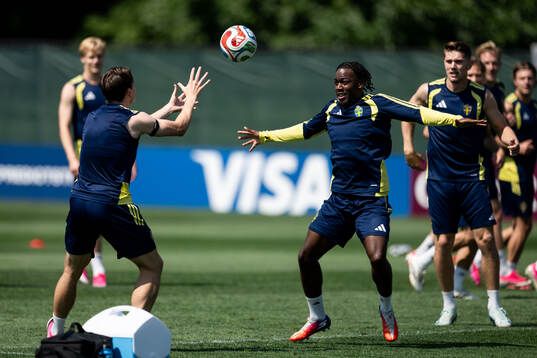 Anthony Elanga of the Swedish national football team at a