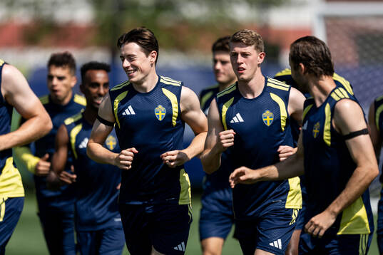Elliot Stroud of the Swedish national football team at a