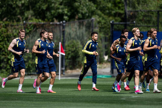 Yasin Ayari of the Swedish national football team at a