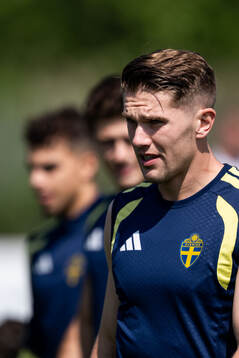 Viktor Gyökeres of the Swedish national football team at a