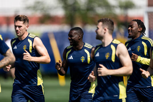 Viktor Gyökeres, Ken Sema and Anthony Elanga of the