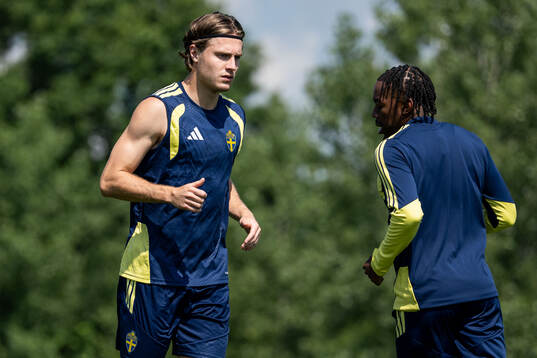 Mattias Svanberg of the Swedish national football team at a