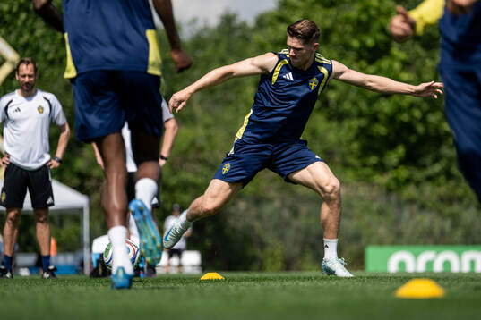 Viktor Gyökeres of the Swedish national football team at a