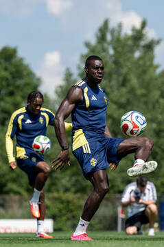 Ken Sema of the Swedish national football team at a