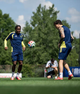 Anthony Elanga of the Swedish national football team at a