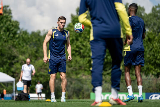 Viktor Gyökeres of the Swedish national football team at a