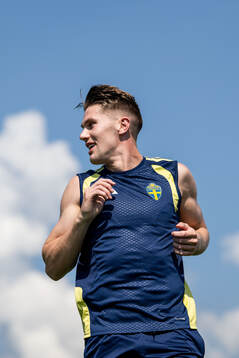 Viktor Gyökeres of the Swedish national football team at a